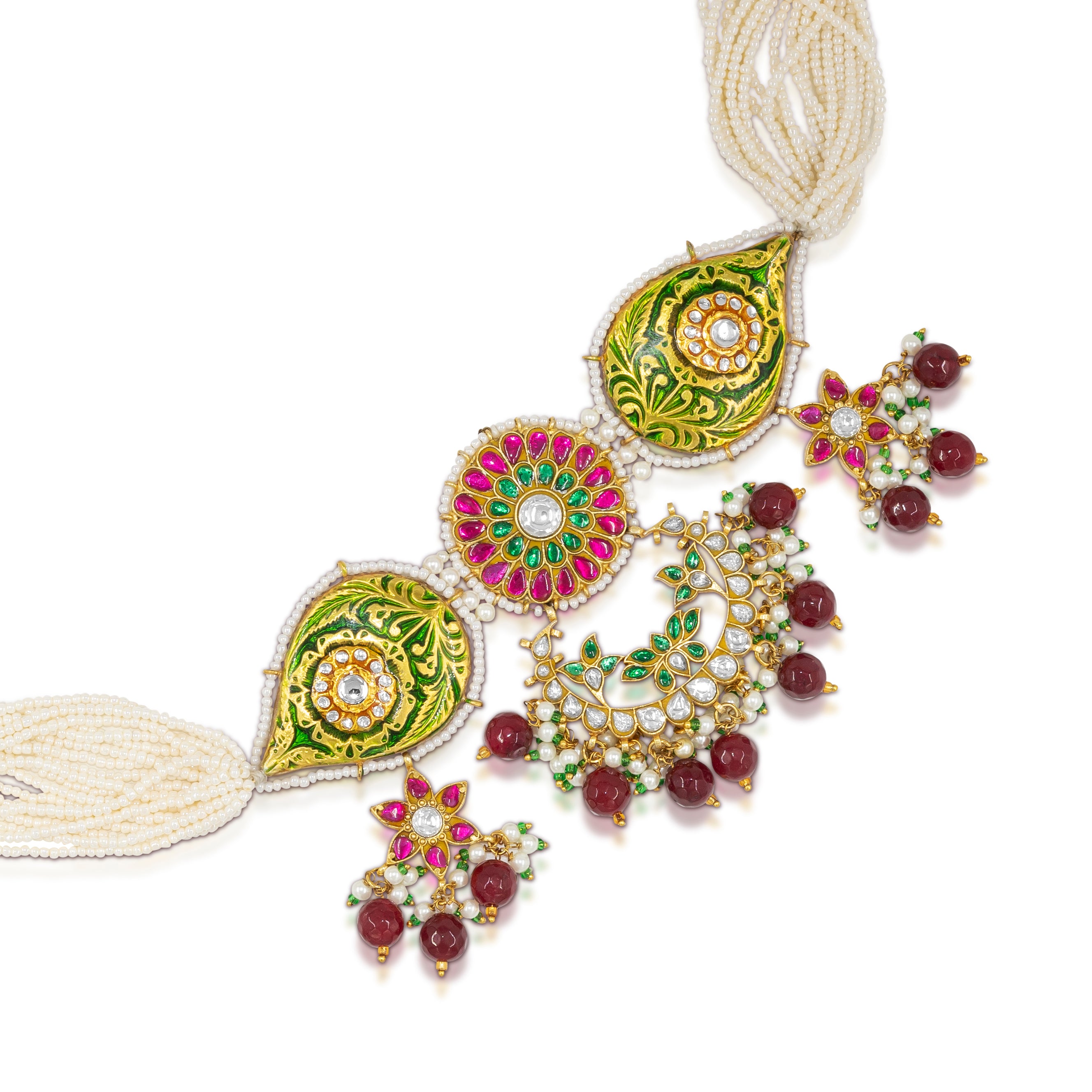Full Jadau Kundan Bridal Necklace Set