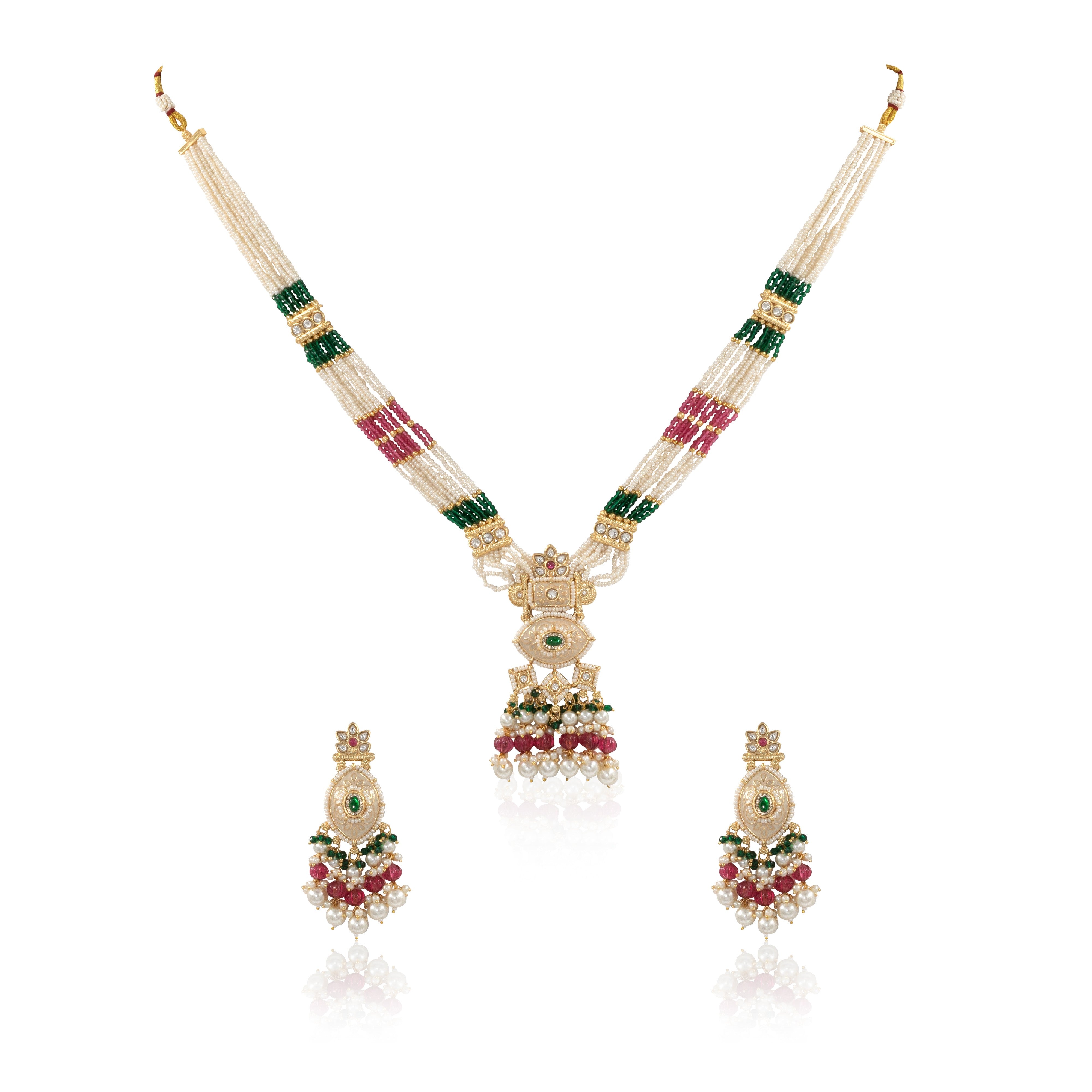 Ivory Pearl Polki Heritage Set