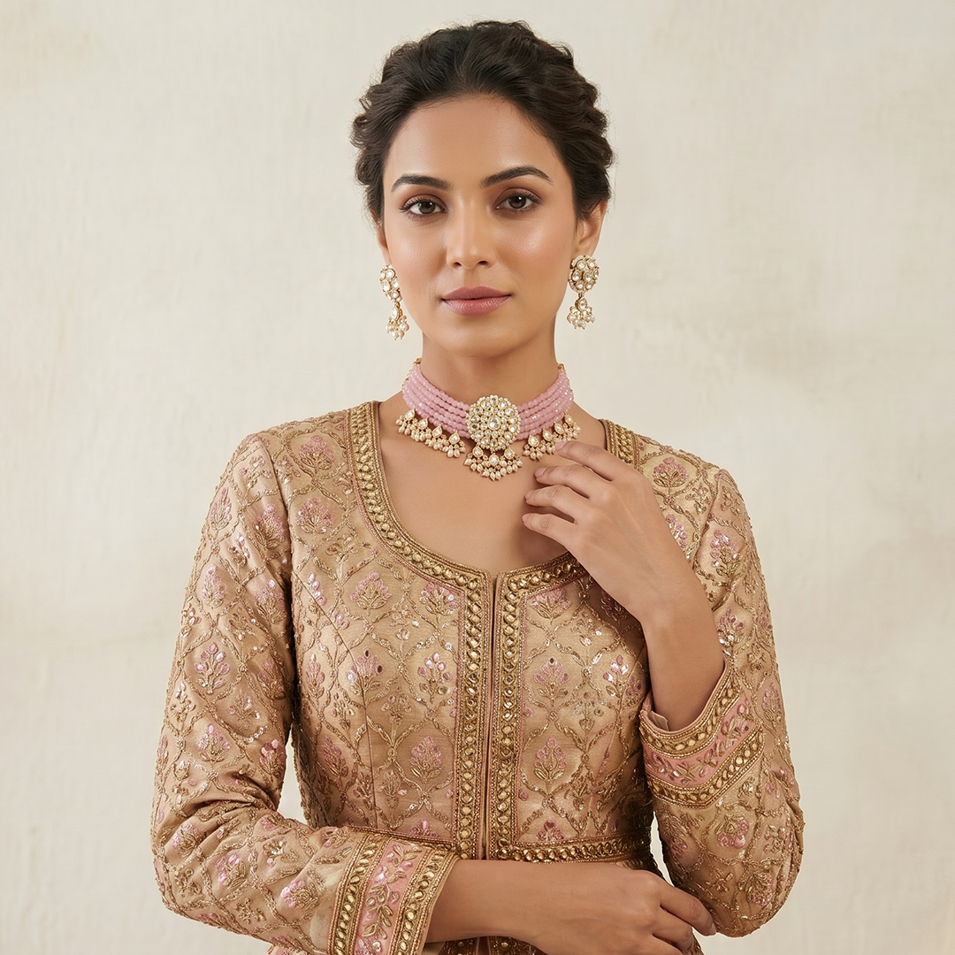 Paachi Jadau Choker Set