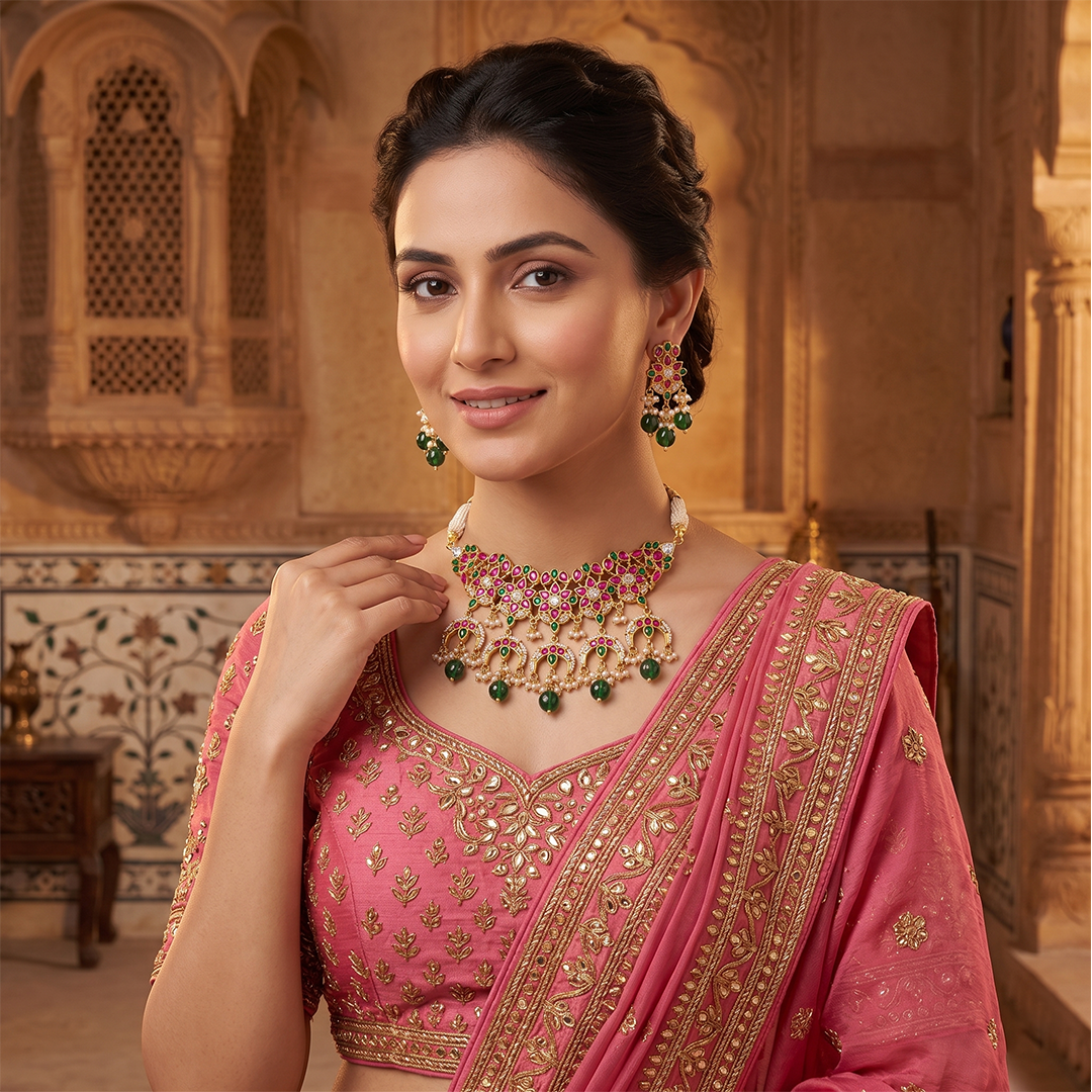 Premium Jadau Choker Set