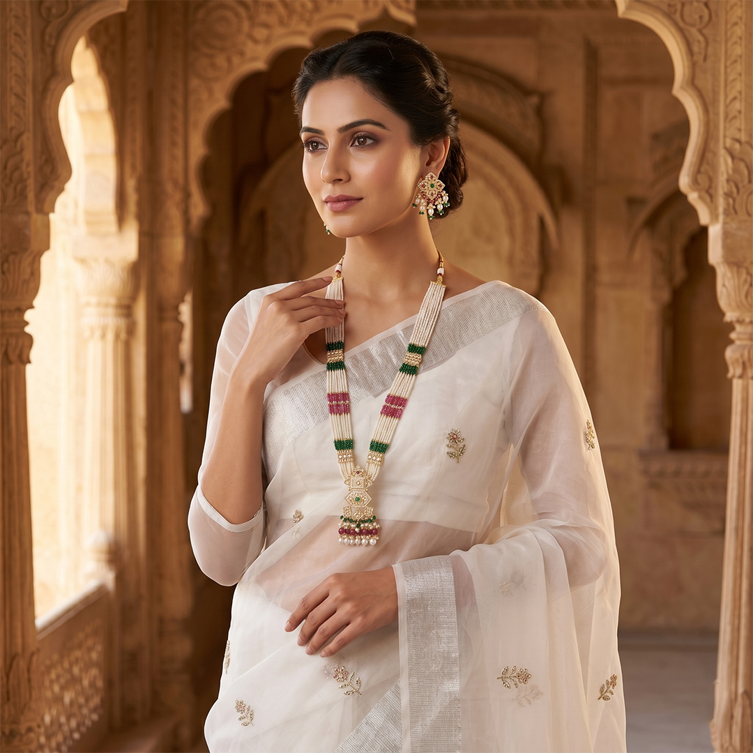 Ivory Pearl Polki Heritage Set