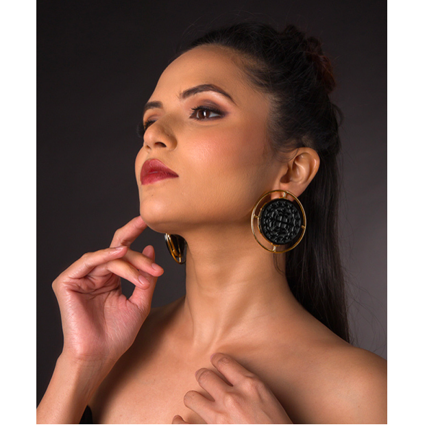 Black Onyx Stud Earrings 