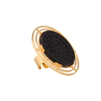 Gold-Plated Adjustable Cocktail Ring