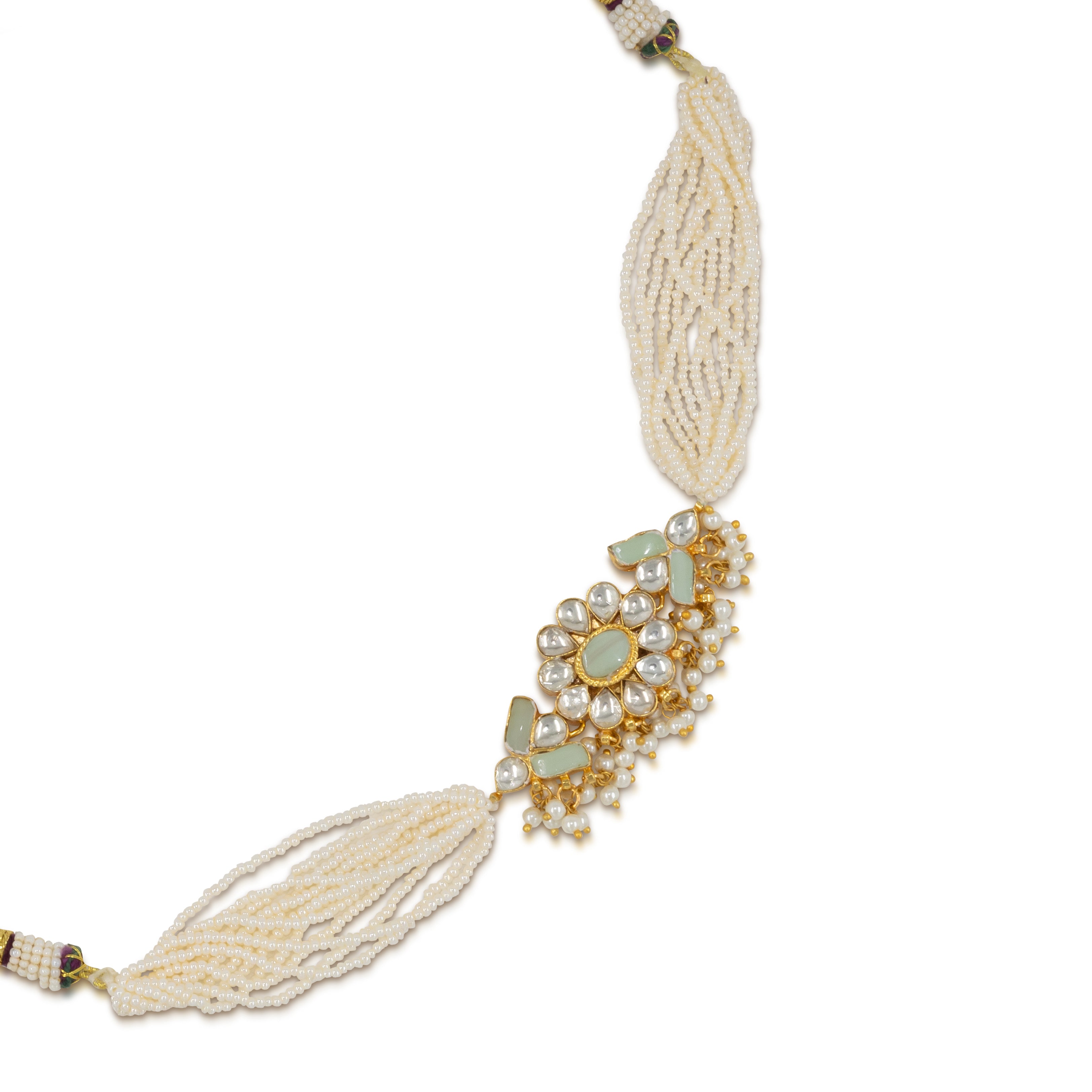 Pacchi Jadau Kundan Pearl Necklace Set