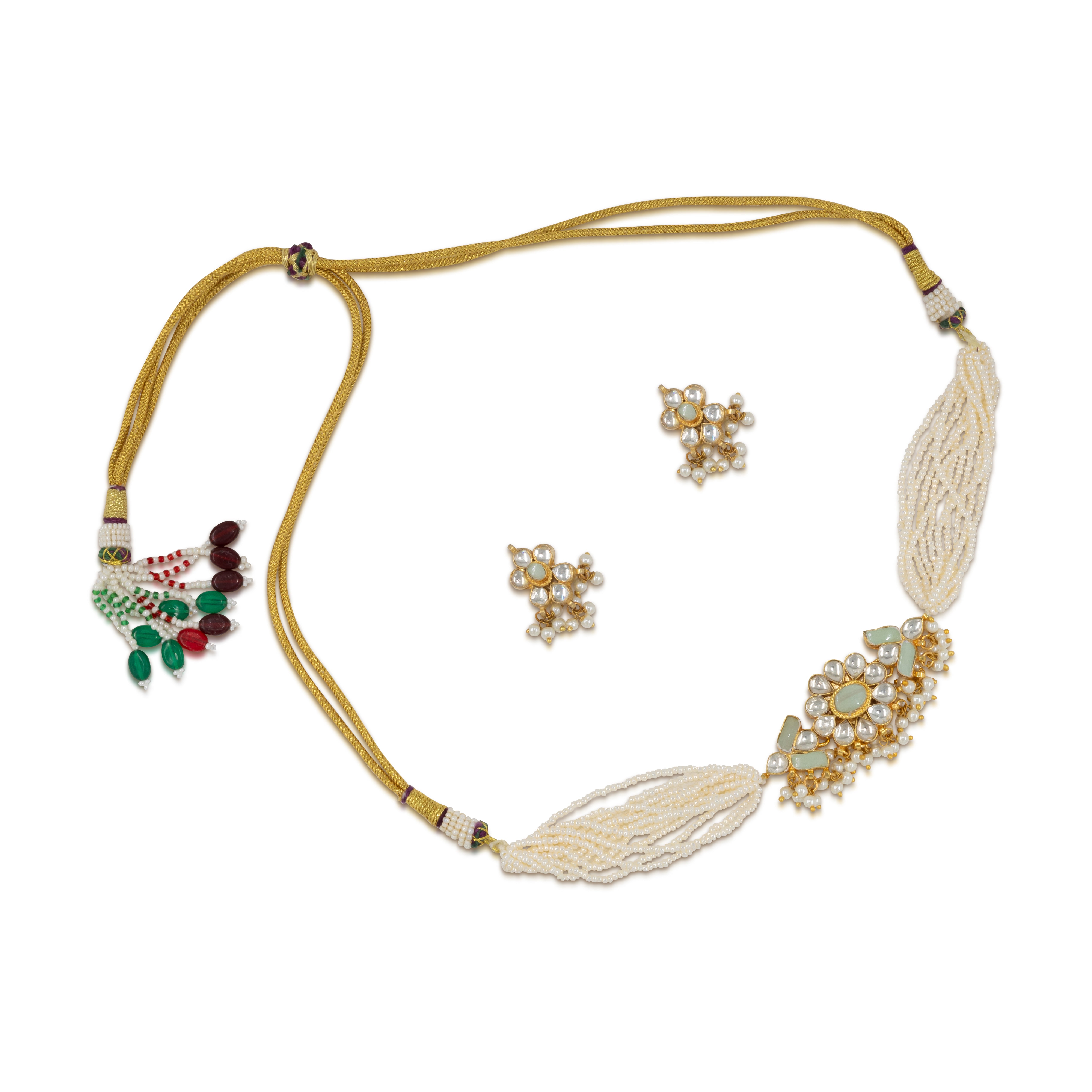 Pacchi Jadau Kundan Pearl Necklace Set