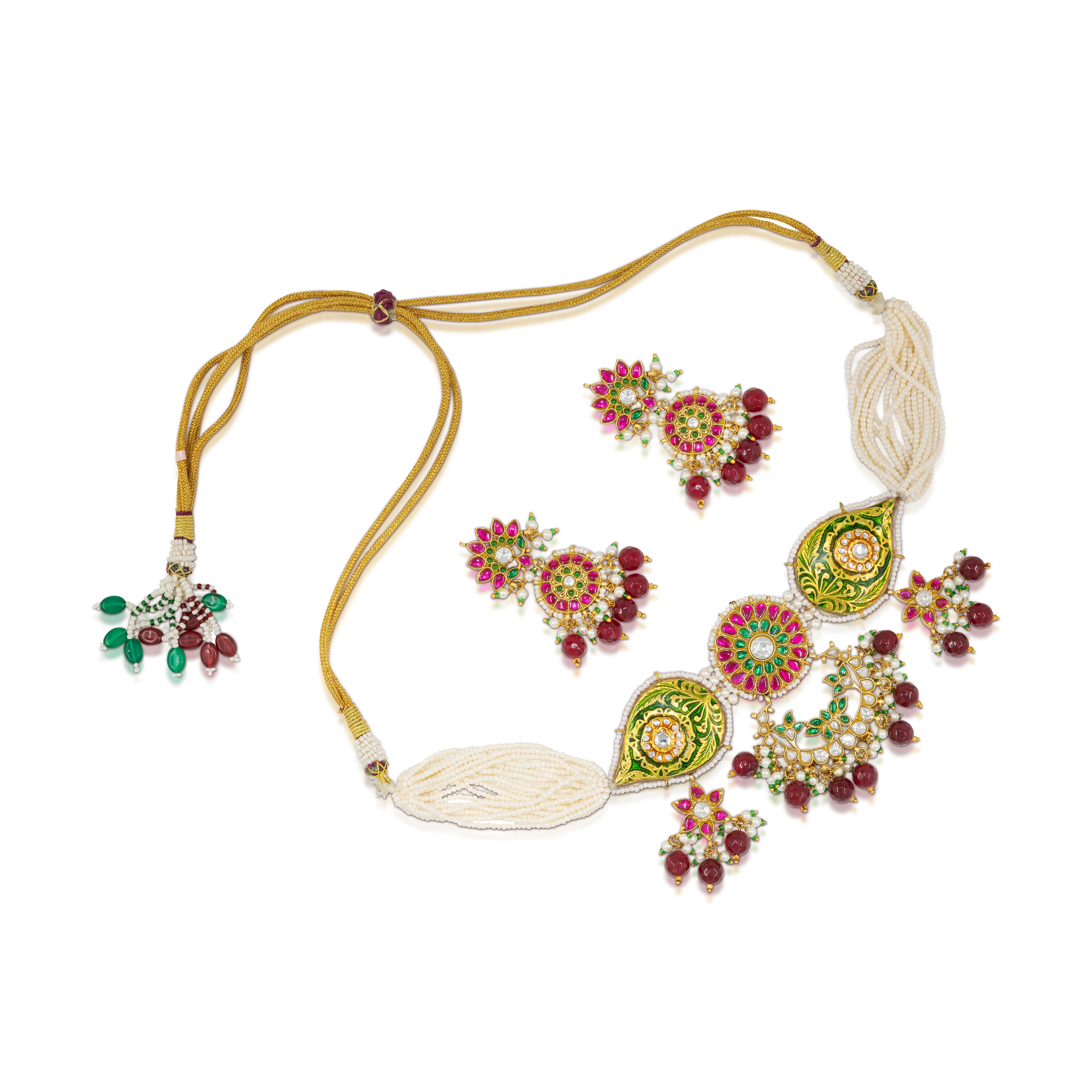 Full Jadau Kundan Bridal Necklace Set