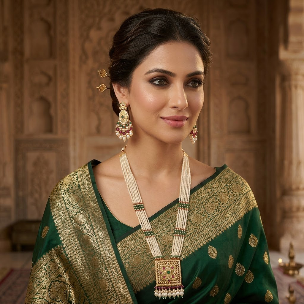 Rajsi Square Polki Necklace Set