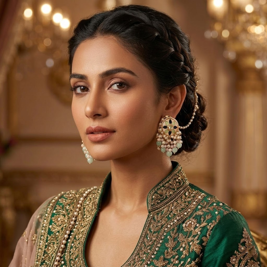 Meenakari Floral Drop Earrings