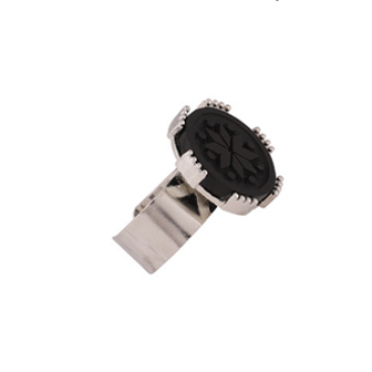 Black Onyx Engraved Ring